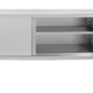 Armoire Haute Suspendue en Inox avec Portes Coulissantes 100 cm