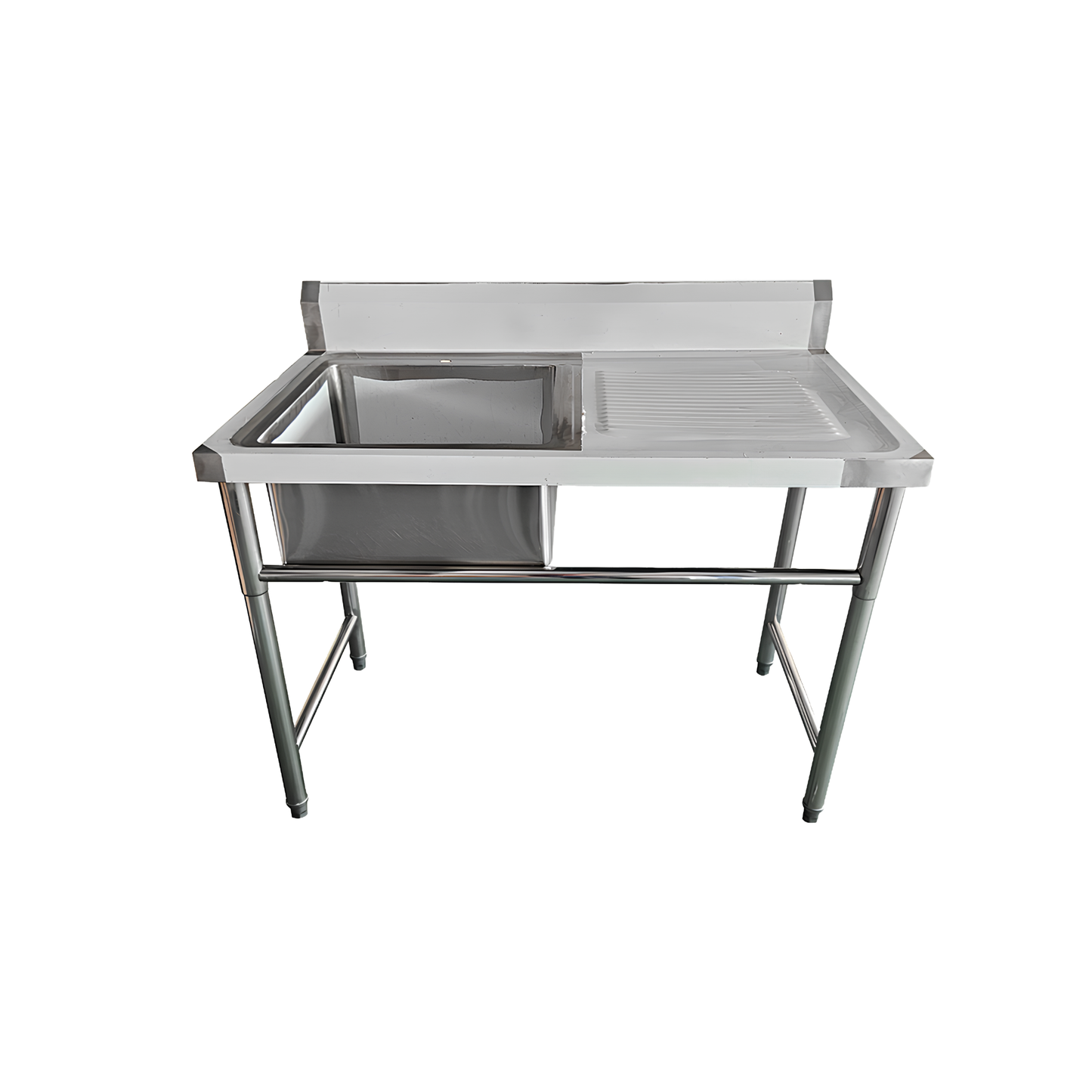 Plonge Inox Professionnelle 1 Bac avec Égouttoir – 120 x 70 cm